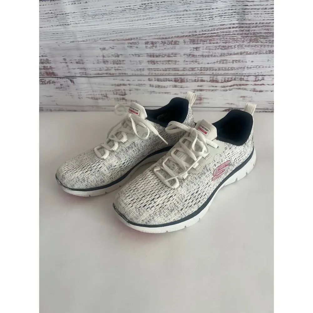 Skechers Women's Flex Appeal 4.0 sneakers White Pink Black Size 7